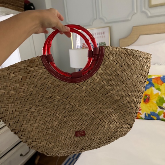 Frances Valentine Straw Tote - Picture 2 of 8